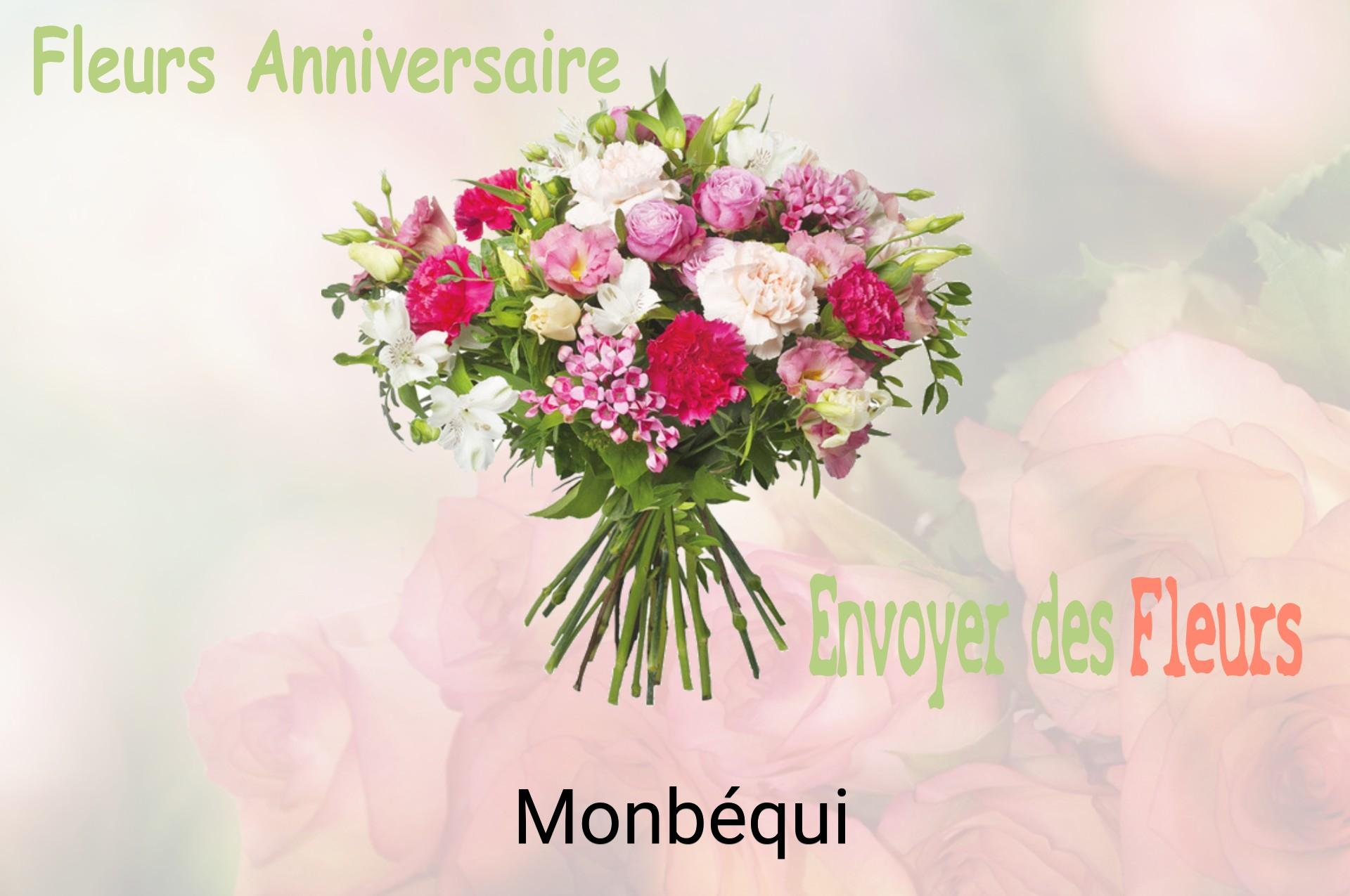 Bouquet de fleurs d’anniversaire livré à Monbéqui